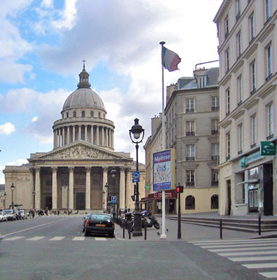 Panthéon and rue Soufflot.  Wikimedia