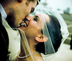 Groom and bride at Provence wedding.  Courtesy of Var Village Voice.