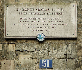 Plaque at 51 rue Montmorency.  Photo credit: Wikipedia