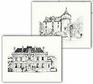 Exclusive French château note cards