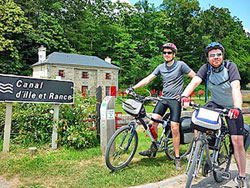 Sean and Hugh along the Rance Canal - Photo  2009 Sean Hosking.  All rights reserved