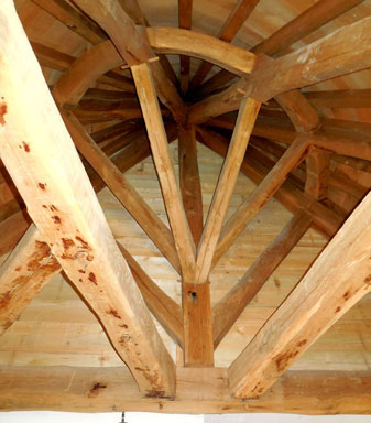 Third floor roof beams.  Copyright Cold Spring Press.  All rights reserved.