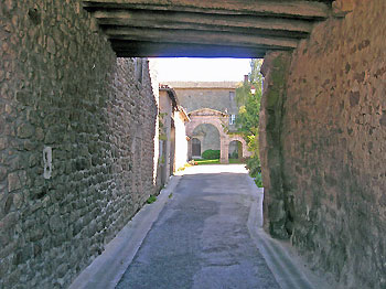 Ancient passageway in Mortemart.   Copyright Cold Spring Press.  All rights reserved.