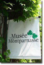 Banner at Muse du Montparnasse courtesy of museum web site