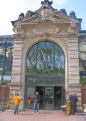 Lovely entrance to Les Halles indoor market, Narbonne.  Copyright Marlane O'Neill 2009.   All rights reserved