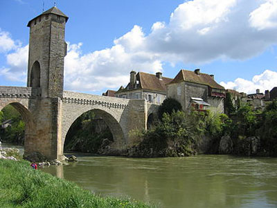 Orthez Bridge over Gave de Pau.  Wikipedia