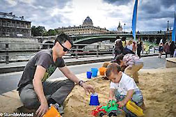 Child's play on Paris Plage.  Photo credit: stumbleabroad.net