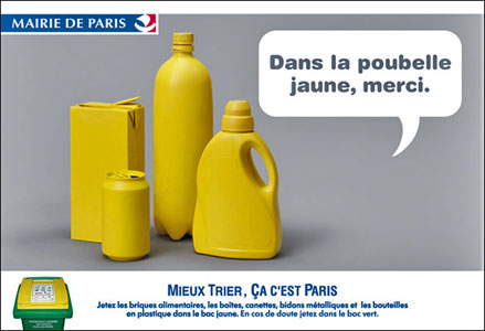 Paris recycling reminder.  Wikipedia.