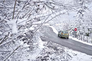 Road near Lyon.  Photo credit: AP Photo/Claude Paris