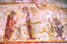 Frescoe in St Cneri church.  Courtesy Wikipedia