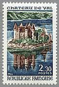 Stamp honoring Chateau de Val.